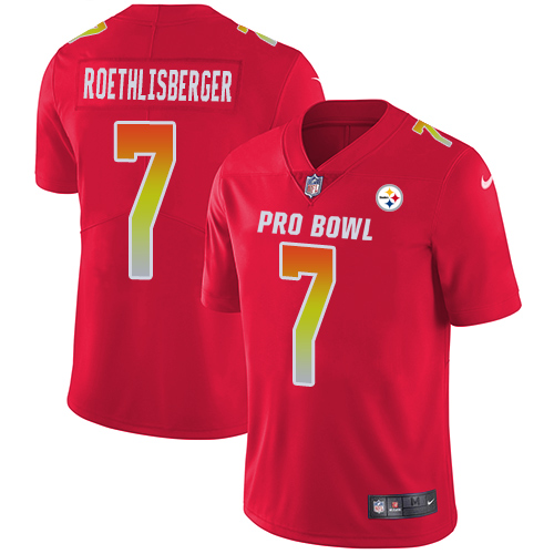Nike Steelers #7 Ben Roethlisberger Red Youth Stitched NFL Limited AFC 2018 Pro Bowl Jersey